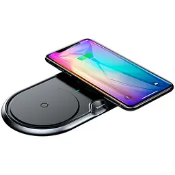 Бездротовий зарядний пристрій Baseus Dual Wireless Charger WXXHJ-A01 Black - мініатюра 7