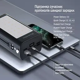 Універсальна мобільна батарея ColorWay LCD/Lamp 80000mAh Black (CW-PB800LPA8BK-PDD) - мініатюра 10