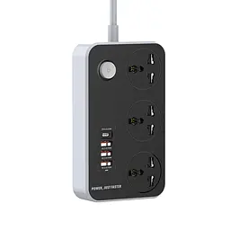 Мережевий фільтр-подовжувач ColorWay 3 розетки / 4 USB 2 м Black (CW-CHU34PDB) - мініатюра 3