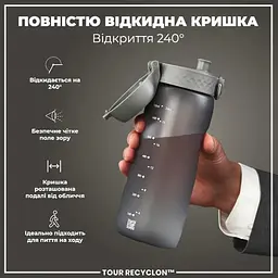 Пляшка для води ION8 750 мл (ЕКО пляшка) BPA Free Grey (I8RF750GRY) - мініатюра 4