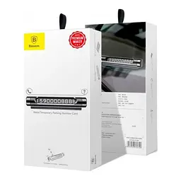 Автовізитка на Торпедо (набірна) BASEUS Temporary Parking Number Card чорний ACNUM-01 - мініатюра 2