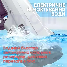 Водяний бластер на акумуляторі з резервуаром 1200 мл потужний електричний пістолет Spyra det0018991 - мініатюра 5