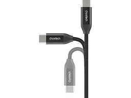 Кабель USB Type-C Choetech USB Type-C to USB Type-C 1m Black (XCC-1035) - мініатюра 3