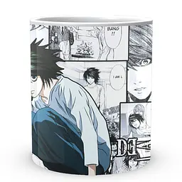 Кухоль GeekLand Death Note L Колаж CP 03.382.594 330 мл білий - мініатюра 2