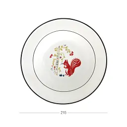 Тарілка супова МВМ My Home 21.5 см біла (KP-52 WHITE) - мініатюра 3