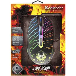 Мишка Defender Dark Agent GM-590L USB Black (52590) - мініатюра 4