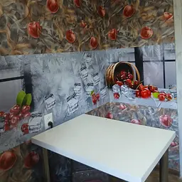 Кухонний фартух самоклеючий Крижана Вишня для кухні наклейка ягоди лід сірий 60х250 см Happy Pocket Z180383 - мініатюра 7