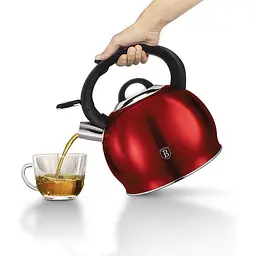Чайник Berlinger Haus Metallic Line Burgundy Edition зі свистком 3 л червоний (BH 1074N) - мініатюра 2