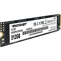 SSD накопичувач Patriot P320 512GB M.2 NVMe (P320P512GM28) [119353] - мініатюра 3