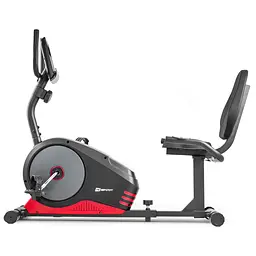 Горизонтальний велотренажер Hop-Sport HS-040L Root чорно-червоний - model 2020 - мініатюра 9