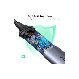Перехідник USB2.0 Type C to HDMI V2.0 4K60Hz 10cm CM297 gray Ugreen (70444) - мініатюра 2