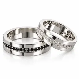Жіноча обручка Jewellery Continent з білого золота з діамантами 21 (К-0914) - мініатюра 2