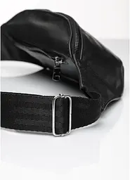 Чоловіча шкіряна сумка бананка Sambag Tirso PSO чорна 31 × 16 × 5 см (81119001m) - мініатюра 3