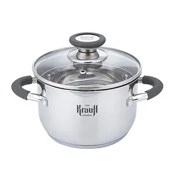 Каструля 2,0л зі скляною кришкою Krauff Moxie + Дошка кухонна Kunststoff