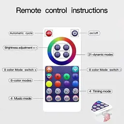 Підлогова кутова LED лампа RGB SAL-005B 160cm Bluetooth USB with app Black - мініатюра 6