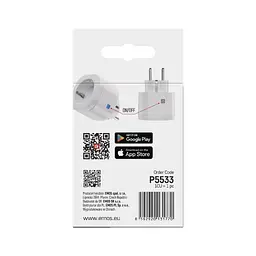 Розумна розетка WIFI P5533 GoSmart, ZigBee 3.0, IP44 EMOS (P5533) - мініатюра 2