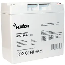 Акумуляторна батарея для ДБЖ Merlion AGM 12 V / 18 А*ч (GP1218M5)