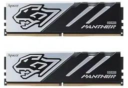Пам'ять 16Gb x 2 (32Gb Kit) DDR5, 5600 MHz, Panther, Black/Silver, 40-40-40, 1.25V, з радіатором Apacer teh0020308