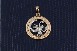 Кулон зодіак Xuping Jewelry скорпіон з родієм 2 см золотистий