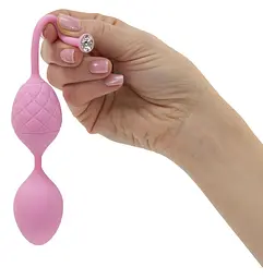 Розкішні вагінальні кульки Pillow Talk Frisky з кристалом, діаметр 3,2 см, вага 49-75 г, Pink - мініатюра 2