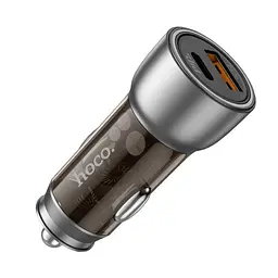 Зарядний автомобільний 45 ватів HOCO Sprinter dual port car charger NZ8 коричневий - мініатюра 3