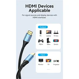 Кабель Vention HDMI to HDMI V2.0 10m Blue (ALHSL) [170518] - мініатюра 4