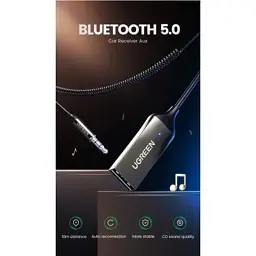 Bluetooth трансмітер Ugreen Bluetooth 5.0 Aux with mic CM309 UGREEN Black (70601) - мініатюра 5