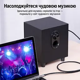 Аудіокабель Vention 1,5 м штекер Jack 3,5 мм TRS на штекер Jack 6,35 мм TRS у бавовняному обплетенні з екрануванням фольгою та металевим обплетенням з позолоченими роз’ємами сірий (BAUHG) - мініатюра 8