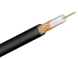 Провід RG-6 64% екран мідь (35x1.02mm) чорний Lumano Бухта 100 м