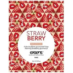Пробник массажного масла Exsens Strawberry, 3 мл