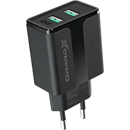 Зарядний пристрій Grand-X 5 В 2.1 А чорний + кабель USB-A — Lightning (CH15LTB) - мініатюра 3