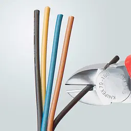 Кусачки боковые (бокорезы), Ø4,0мм, 180мм KNIPEX 70 05 180, хромированные - мініатюра 5