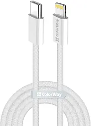 Кабель Colorway Type-C - Apple Lightning PD Fast Charging 27W 1м Gray