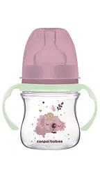 Пляшка з широким отвором антиколікова 120 мл "Sleepy Koala" Canpol babies Рожева