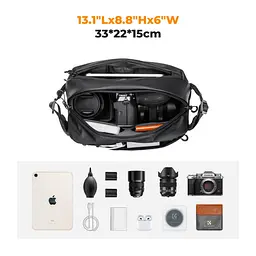 Фотосумка K&F Concept Alpha Camera Sling Bag Чорний, 10L (KF13.157V1) - мініатюра 2