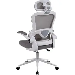 Офісне крісло GT Racer B-5880 White/Gray [125610] - мініатюра 5