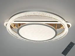 Стельова LED люстра Diasha 8819/600+400 золото 100W пульт