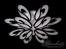 Люстра стельова LED Diasha 8090/8+4BK, 190W, 4100K, чорний метал, сучасний стиль для дому - мініатюра 3