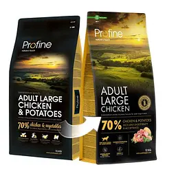 Корм сухий Profine Large Chicken and Potatoes для дорослих собак великих порід, з куркою та картоплею, 12 кг - мініатюра 4