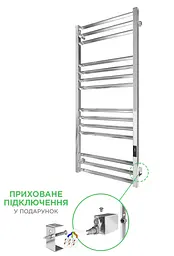Електрична рушникосушка Mario Кіото-I 1170x530/500 TR K 2.0 таймер-регулятор 2.2.2201.03.P, Хром, універсальне (коннектор), Електронний