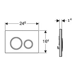 Клавіша змиву Geberit Sigma21 чорна 115.884.JM.1, Сірий - мініатюра 4