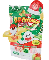 Желейні цукерки Cokoc 5D Peelable Gummies Mixed Fruit Christmas 60г - мініатюра 4