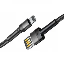 Кабель Baseus Cafule Special Edition Lightning USB 2.4 A 1m Black-Grey CALKLF-GG1 - мініатюра 4