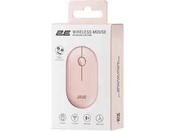 Мышь 2E MF300 Silent WL BT Mallow pink (-MF300WPN) - миниатюра 6