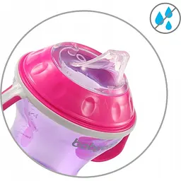 Поїлка-непроливайка з м'яким носиком BabyOno Natural nursing рожева 3+ 180 мл (1456/02) - мініатюра 5