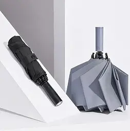 Парасоля складна автоматична з ліхтариком Xiaomi RunMi 90 Points (90-LED) Grey - мініатюра 4