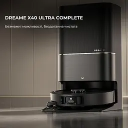 Робот-пилосос з вологим прибиранням Dreame X40 Ultra Complete Black - мініатюра 2