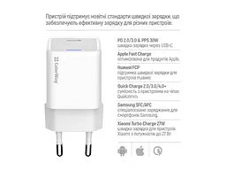 Мережевий зарядний пристрій ColorWay GaN Mini 30 W White (CW-CHS054PD-WT) - мініатюра 6