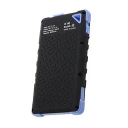 Сонячний power bank зовнішній акумулятор Rengard з сонячною батареєю 8000 мА і ліхтариком USB, блакитний - мініатюра 4
