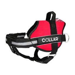 Шлея для собак Dog Extreme Police N4 з ліхтариком 70-100 см червона (07073)